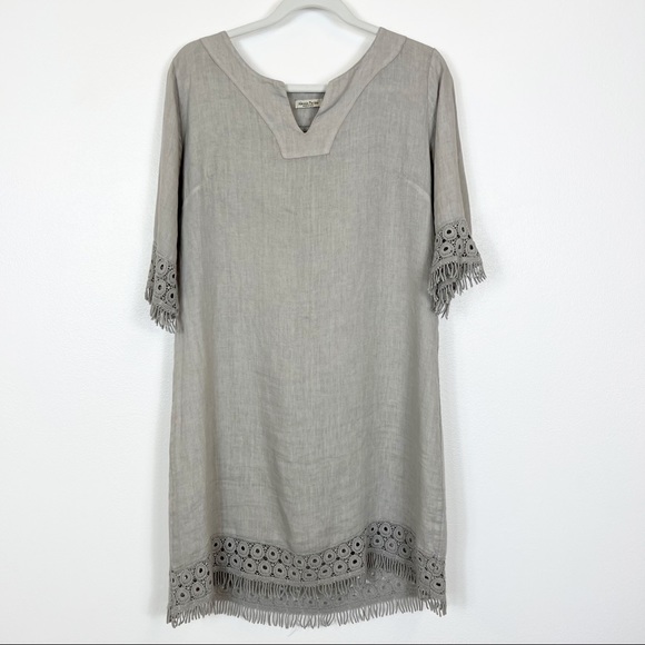 Alessia Pacini Dresses & Skirts - Alessia Pacini 100% Linen Shift Dress Made in Italy Size Medium